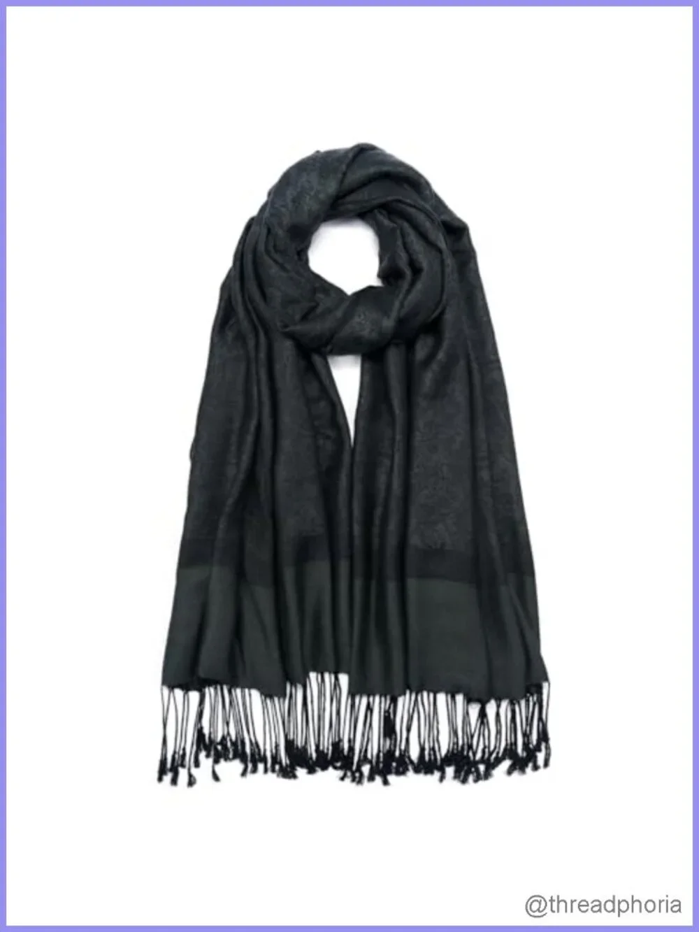 Paisley Pashmina Shawl Wrap Reversible Jacquard Fringe Scarf